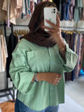شومیز بهاری لنین بغل بندی فانتزی